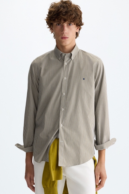 GINGHAM CHECK TWILL SHIRT