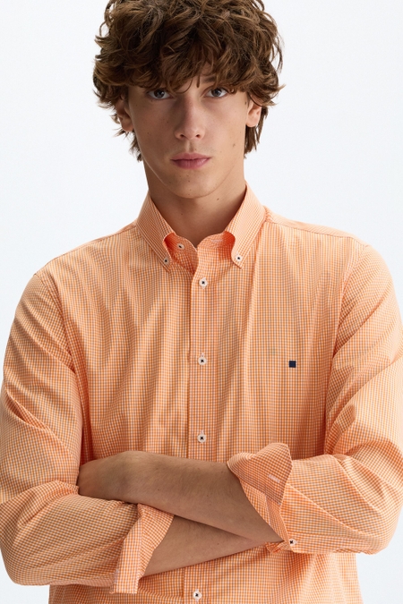 GINGHAM CHECK TWILL SHIRT