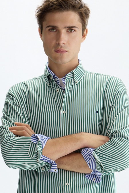 CANDY STRIPE POPLIN SHIRT