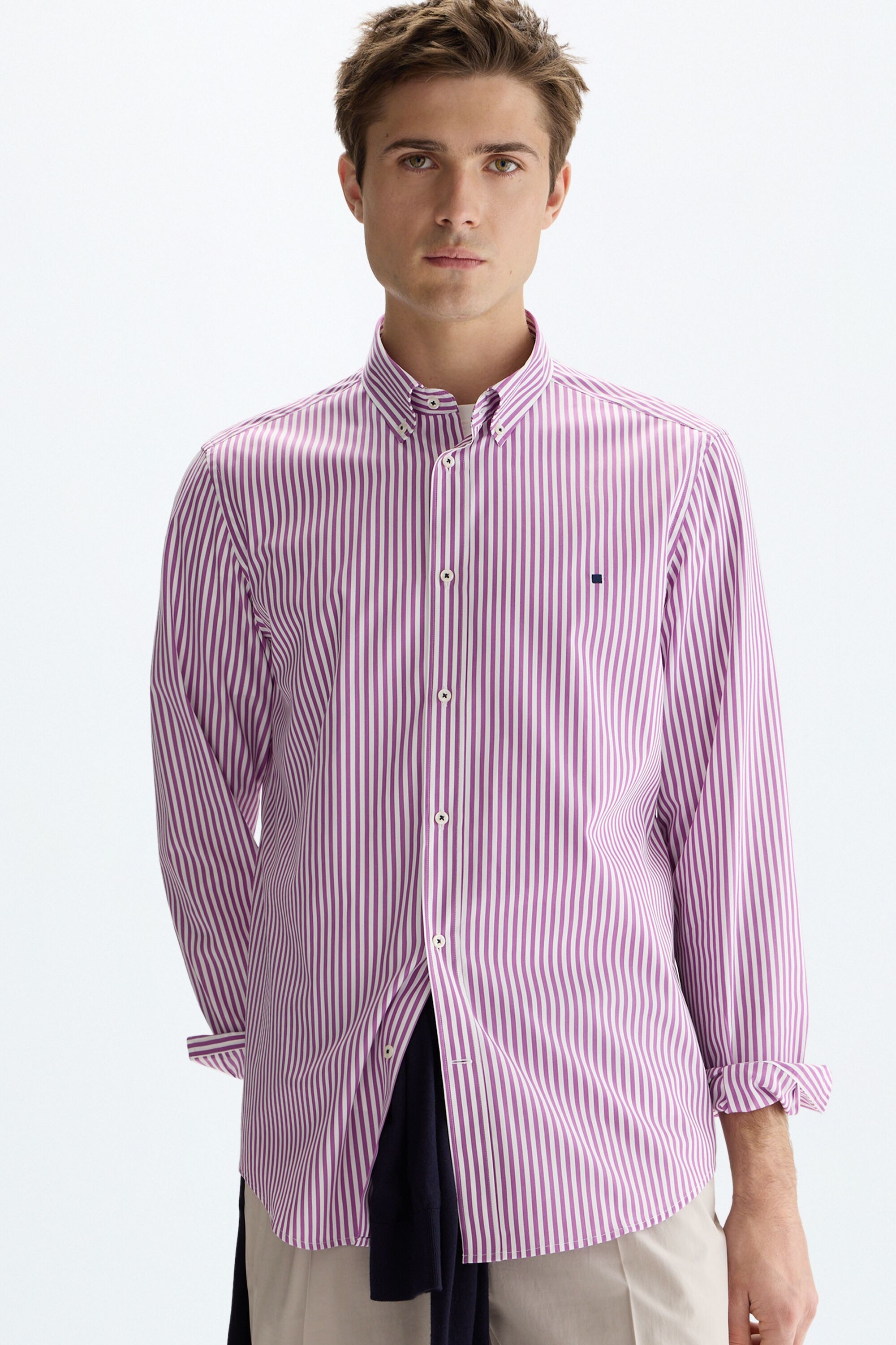Candy stripe poplin shirt