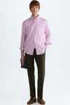 Windowpane check poplin shirt