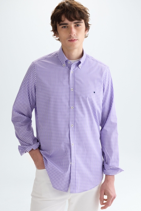 GINGHAM CHECK POPLIN SHIRT