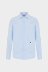 Spread collar striped Oxford shirt