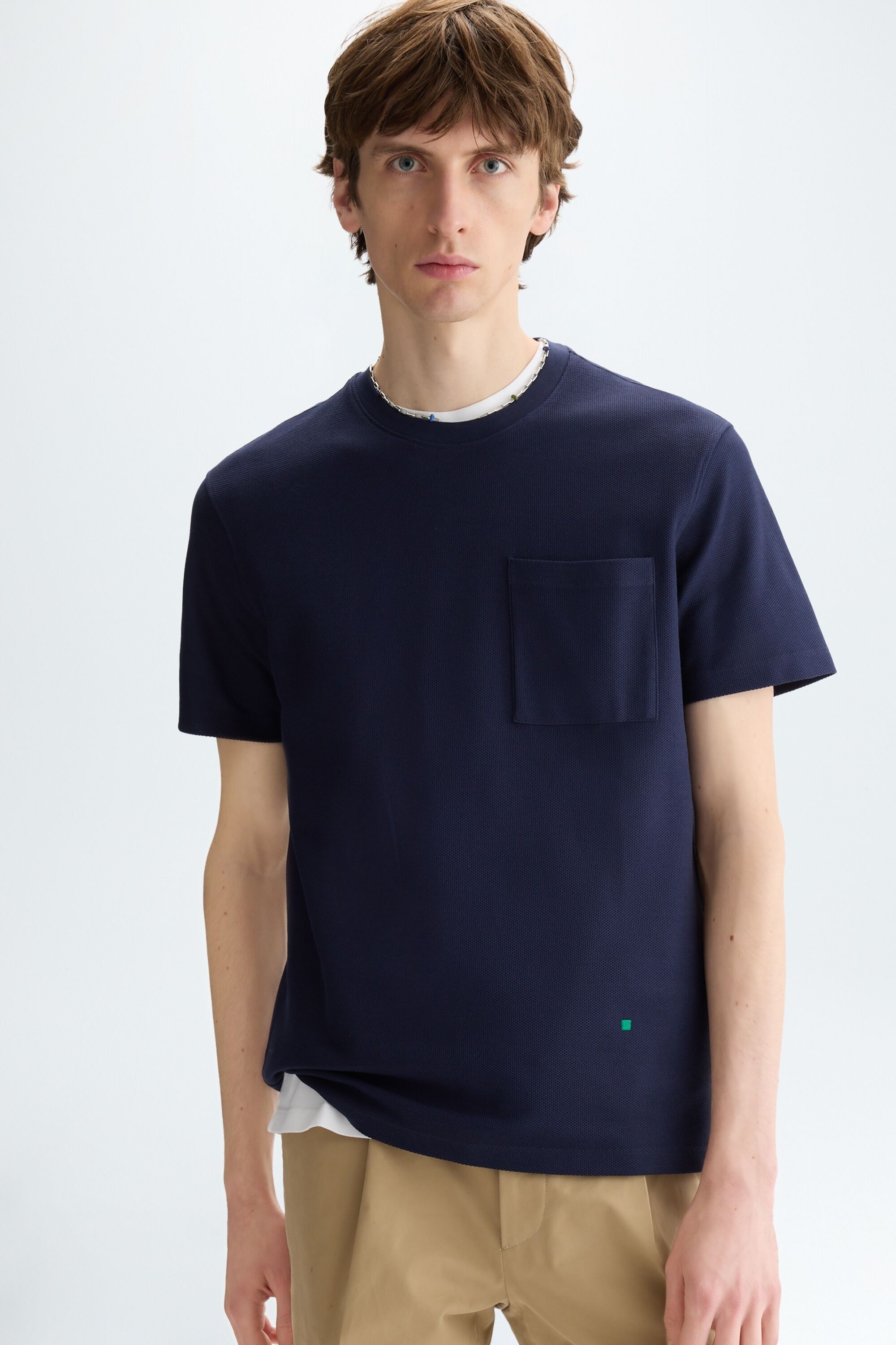 Textured cotton t-shirt