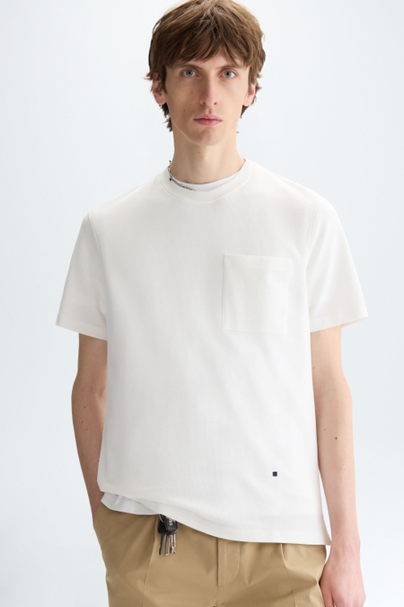 TEXTURED COTTON T-SHIRT