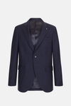 Textured wool classic fit suit jacket