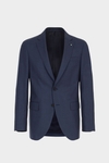 Wool bird's eye weave classic fit suit jacket