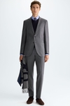 Zig-zag woven wool classic fit suit jacket