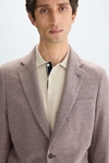 Cotton textured knit relaxed fit blazer