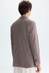 Cotton textured knit relaxed fit blazer