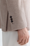 Cotton textured knit relaxed fit blazer