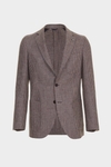 Linen houndstooth relaxed fit blazer