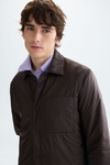 Quilted technical nylon overshirt
