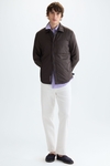 Quilted technical nylon overshirt
