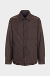 Quilted technical nylon overshirt