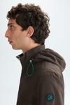 Hooded technical nylon jacket