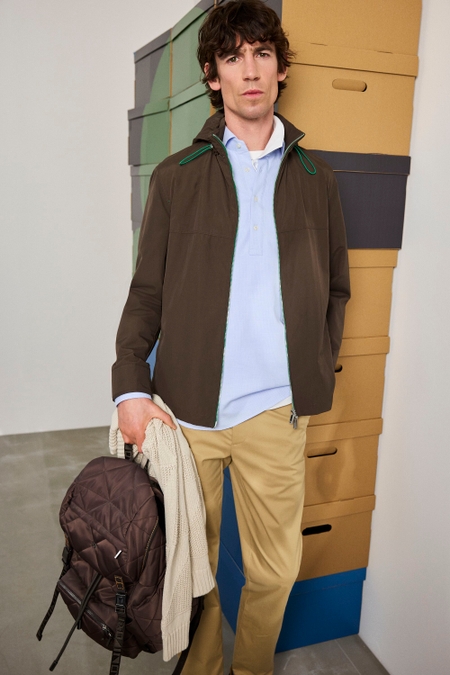 HOODED TECHNICAL NYLON JACKET