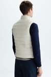 Quilted technical nylon reversible gilet