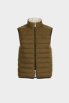 Quilted technical nylon reversible gilet
