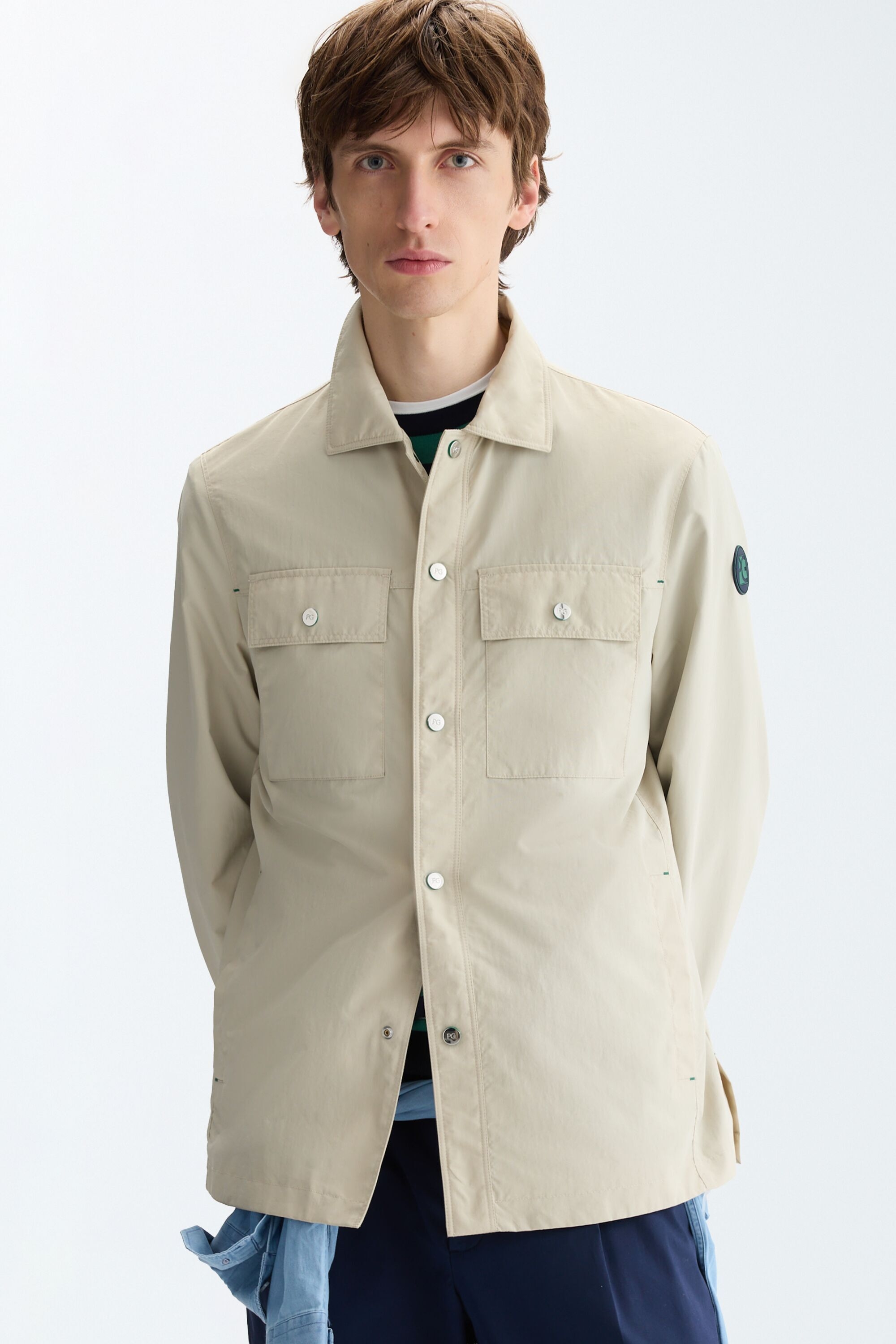 Technical nylon overshirt