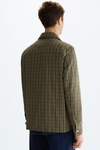 Chequered technical cotton jacket
