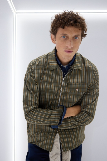 CHEQUERED TECHNICAL COTTON JACKET