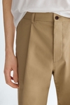 Cotton twill relaxed fit trousers