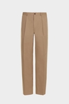 Cotton twill relaxed fit trousers