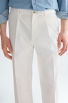 Cotton twill relaxed fit trousers