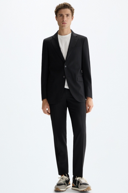 TROPICAL WOOL CLASSIC FIT SUIT TROUSERS