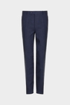 Linen classic fit suit trousers