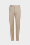 Cotton linen twill classic fit suit trousers