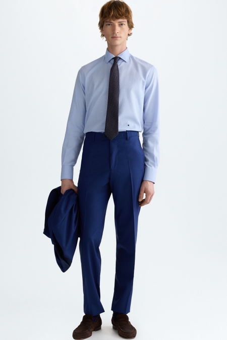 TROPICAL WOOL CLASSIC FIT SUIT TROUSERS