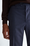 Wool fil-a-fil weave classic fit suit trousers