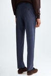 Wool fil-a-fil weave classic fit suit trousers