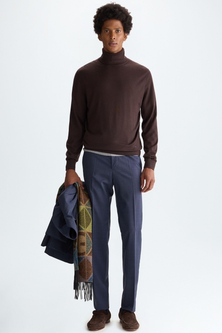 WOOL FIL-A-FIL WEAVE CLASSIC FIT SUIT TROUSERS