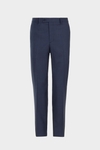 Wool bird's eye weave classic fit suit trousers