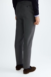 Wool micro zig-zag weave classic fit suit trousers
