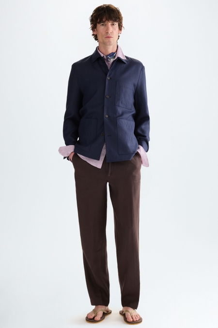 LINEN RELAXED FIT TROUSERS