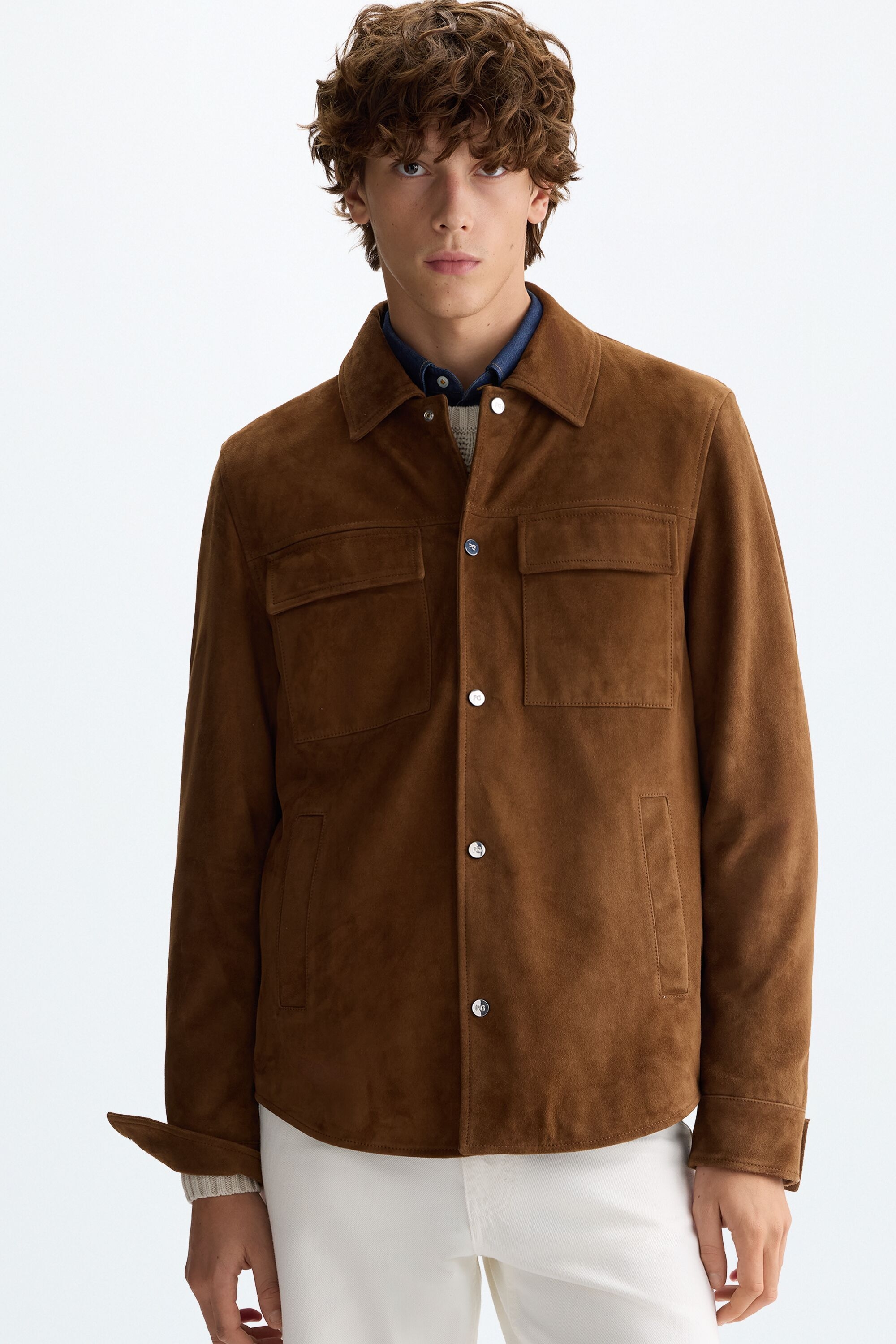 Suede overshirt