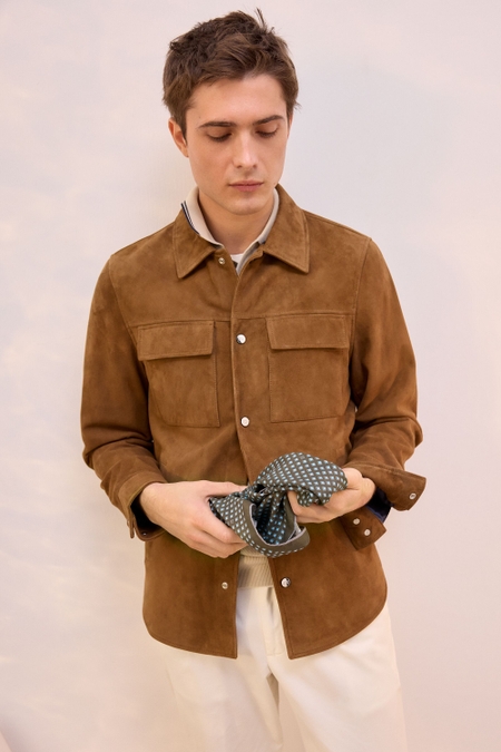 SUEDE OVERSHIRT