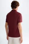 Spread collar piqué polo shirt
