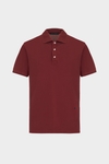 Spread collar piqué polo shirt