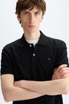 Piqué slim fit polo shirt