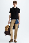 Piqué slim fit polo shirt