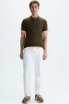 Piqué slim fit polo shirt