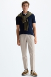 Cubes textured knit polo shirt