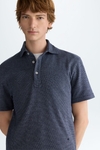 Technical jacquard polo shirt