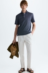 Technical jacquard polo shirt
