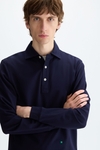Long-sleeved jacquard polo shirt